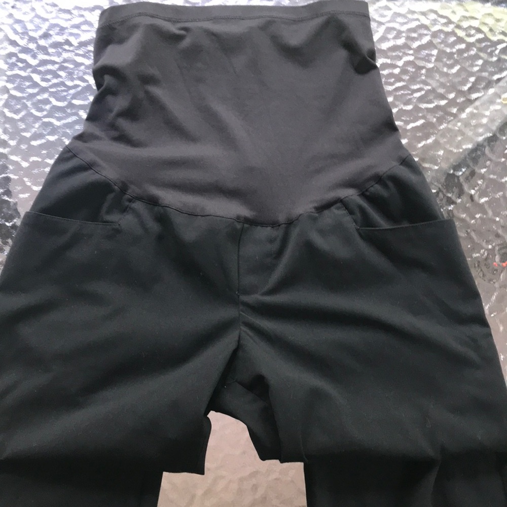 Black maternity slacks